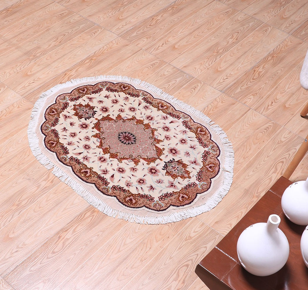 ペルシャ絨毯(イラン産)タブリーズ 82×57cm(FS-70008)