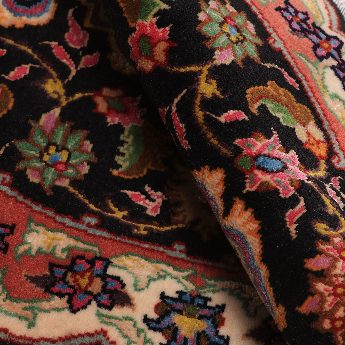 ペルシャ絨毯(イラン産)タブリーズ 67×48cm(FS-70009)