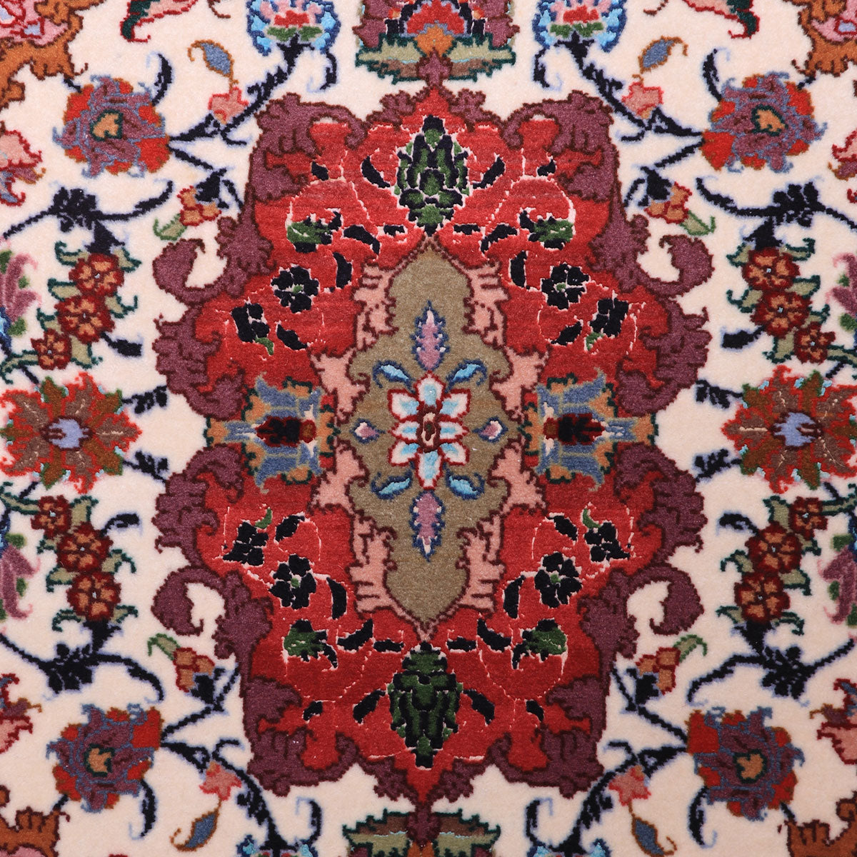 ペルシャ絨毯(イラン産)タブリーズ 92×62cm(FS-70011)
