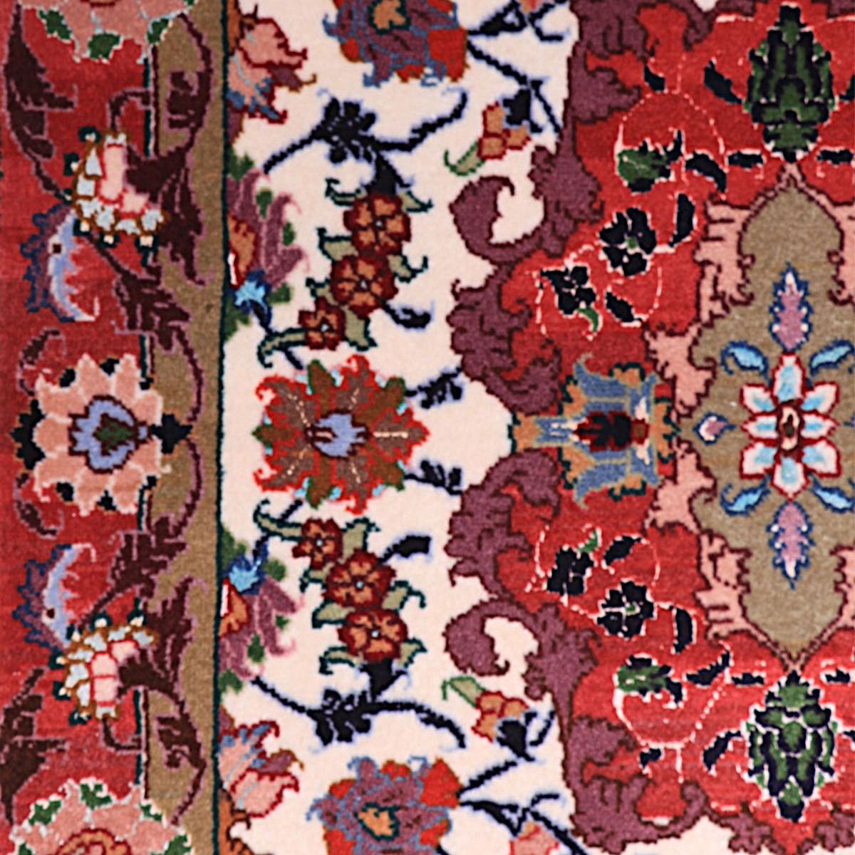 ペルシャ絨毯(イラン産)タブリーズ 92×62cm(FS-70011)