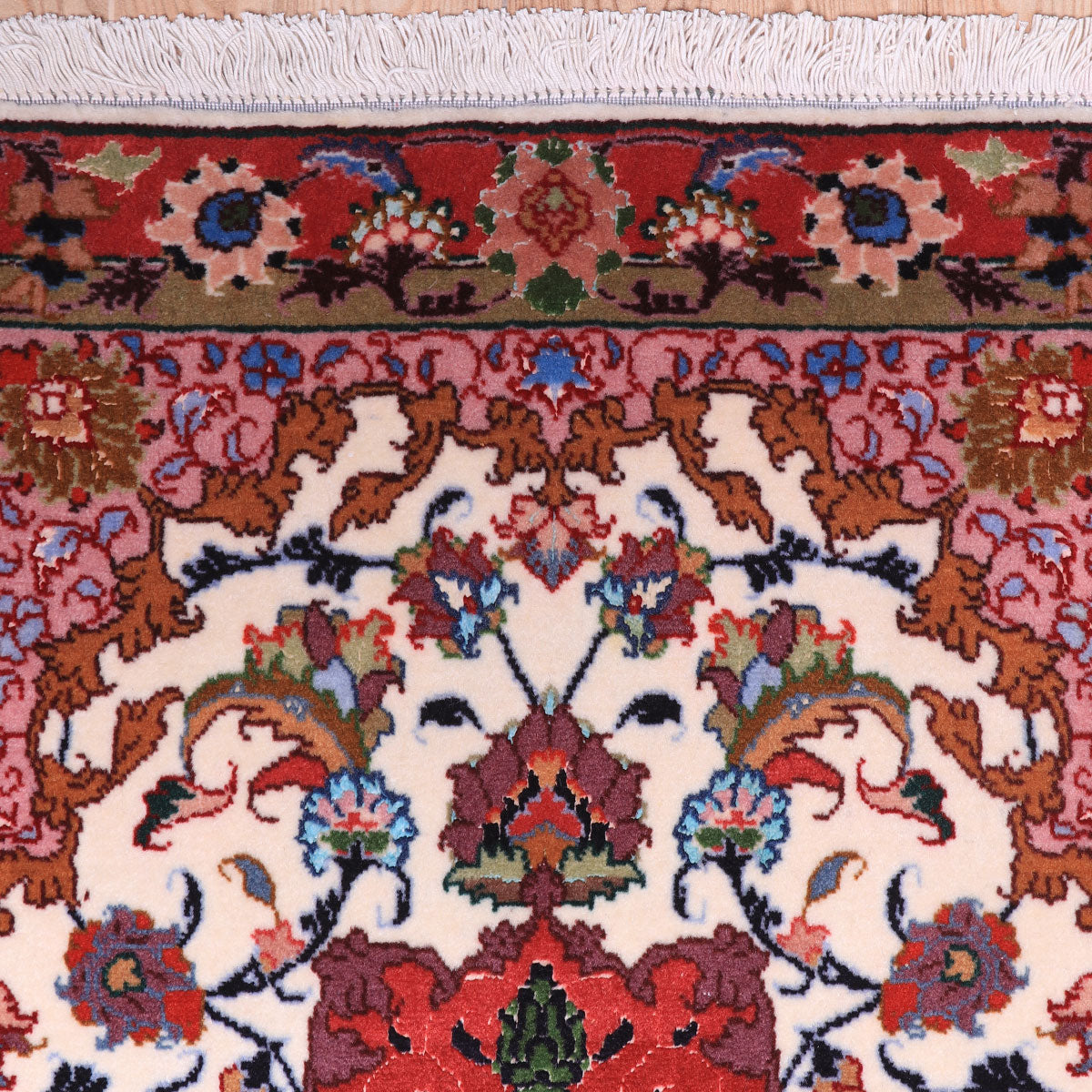 ペルシャ絨毯(イラン産)タブリーズ 92×62cm(FS-70011)