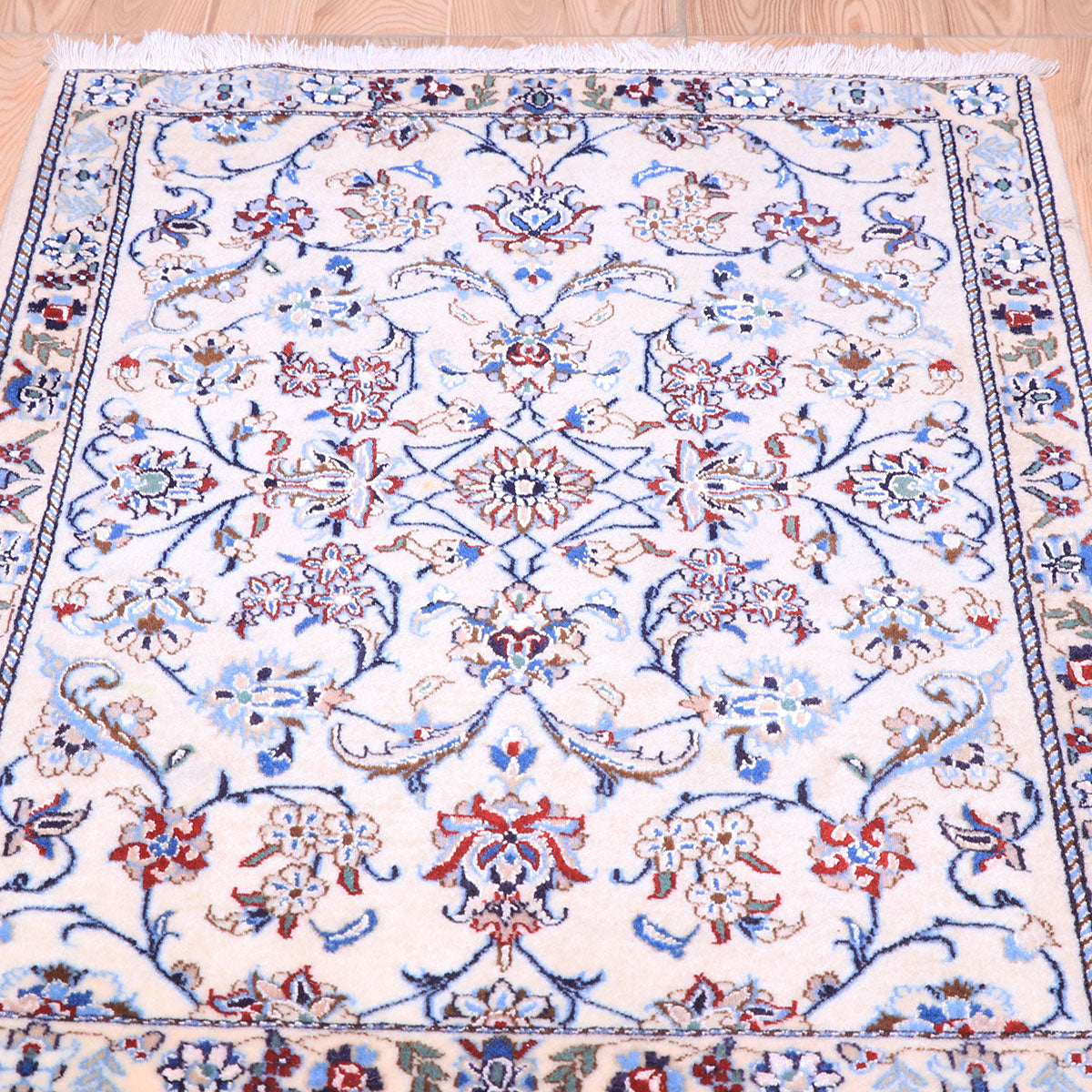 ペルシャ絨毯(イラン産)ナイン 86×59cm(FS-70012)