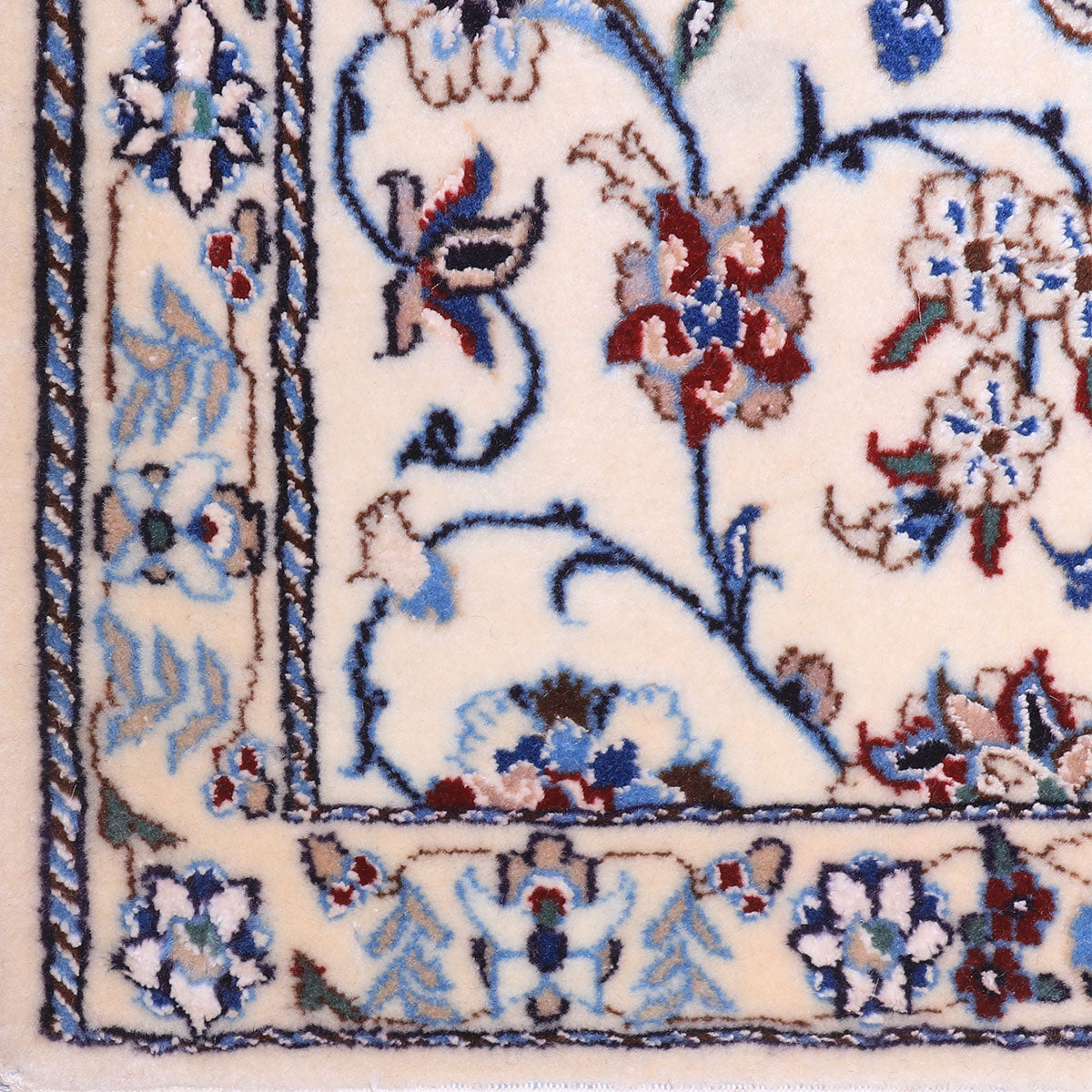 ペルシャ絨毯(イラン産)ナイン 86×59cm(FS-70012)