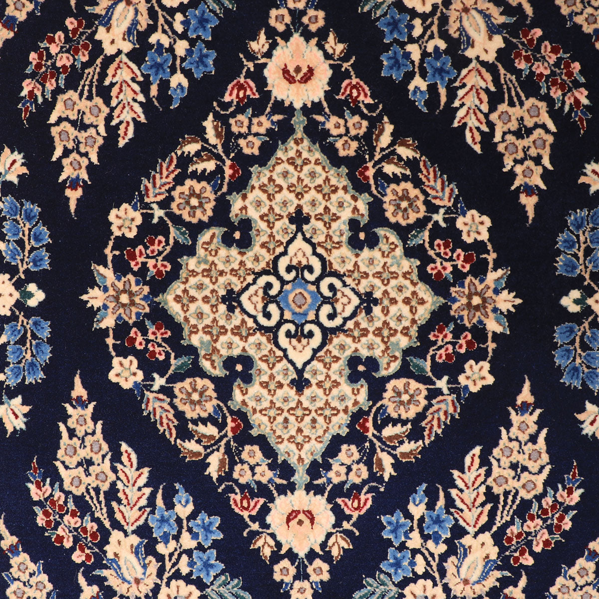 ペルシャ絨毯(イラン産)ナイン 88×60cm(FS-70013)
