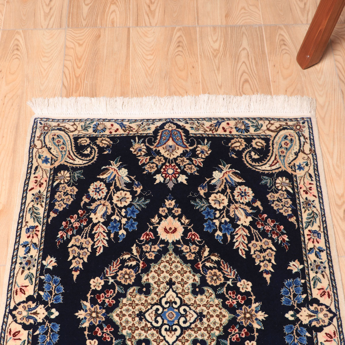 ペルシャ絨毯(イラン産)ナイン 88×60cm(FS-70013)