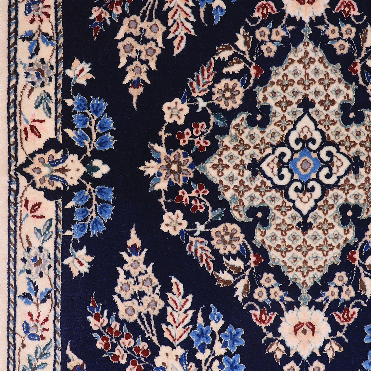 ペルシャ絨毯(イラン産)ナイン 86×61cm(FS-70014)