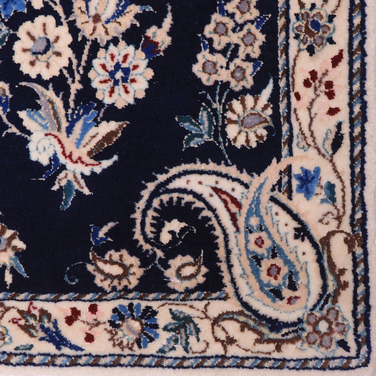 ペルシャ絨毯(イラン産)ナイン 86×61cm(FS-70014)