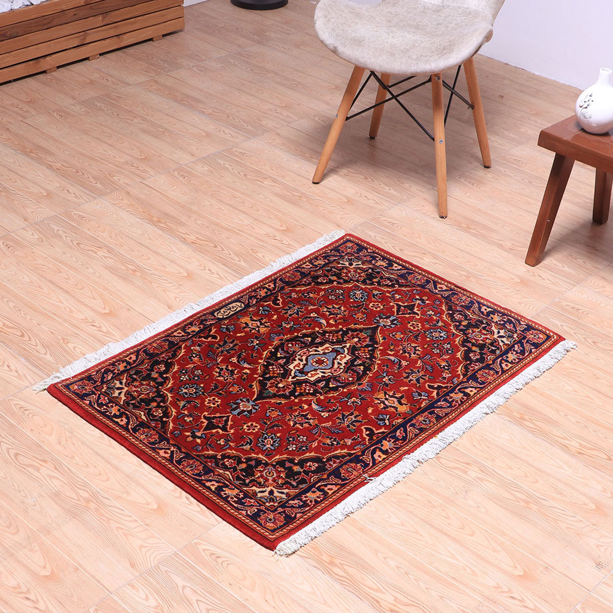 ペルシャ絨毯(イラン産)カーシャーン 98×70cm(FS-70015)