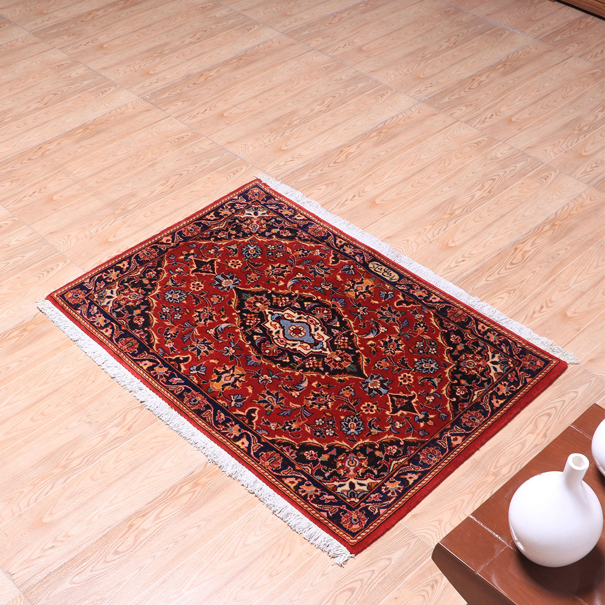 ペルシャ絨毯(イラン産)カーシャーン 98×70cm(FS-70015)