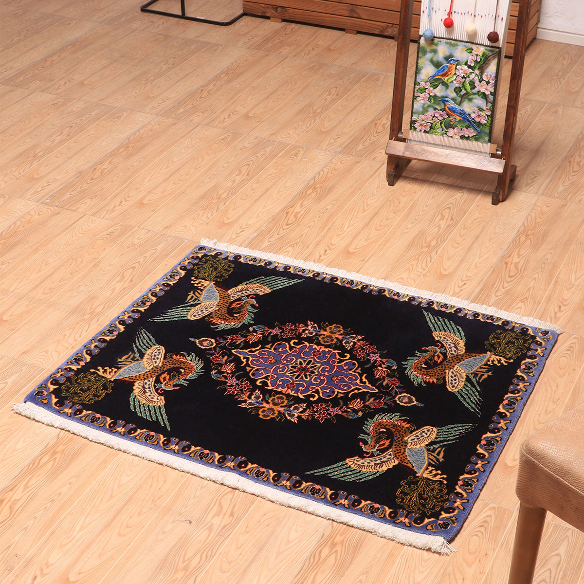 ペルシャ絨毯(イラン産)カーシャーン 94×73cm(FS-70016)