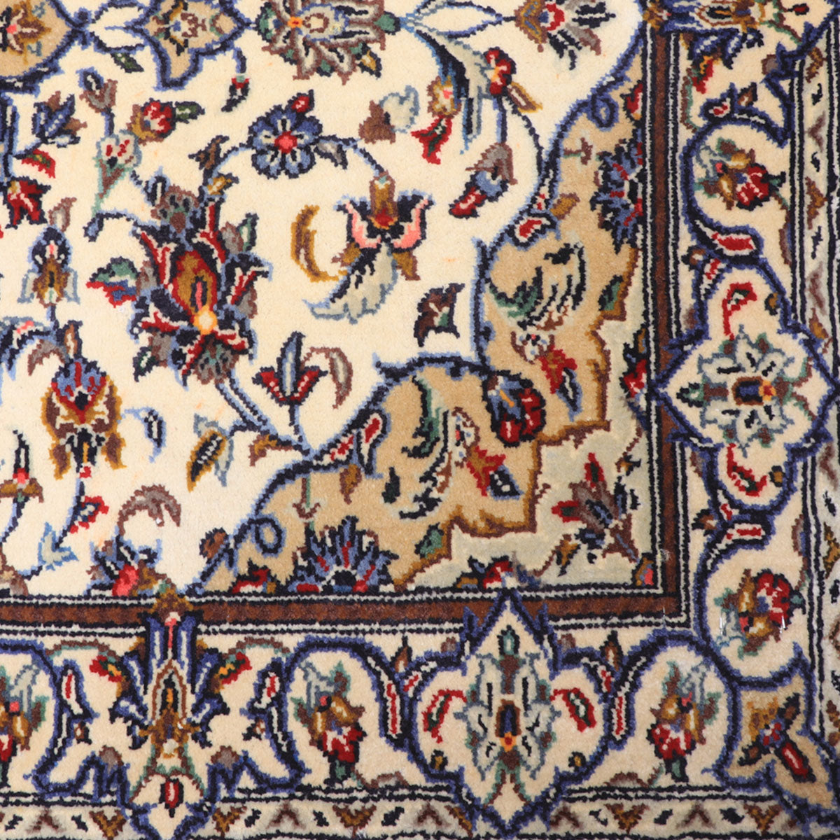 ペルシャ絨毯(イラン産)カーシャーン 93×77cm(FS-70017)