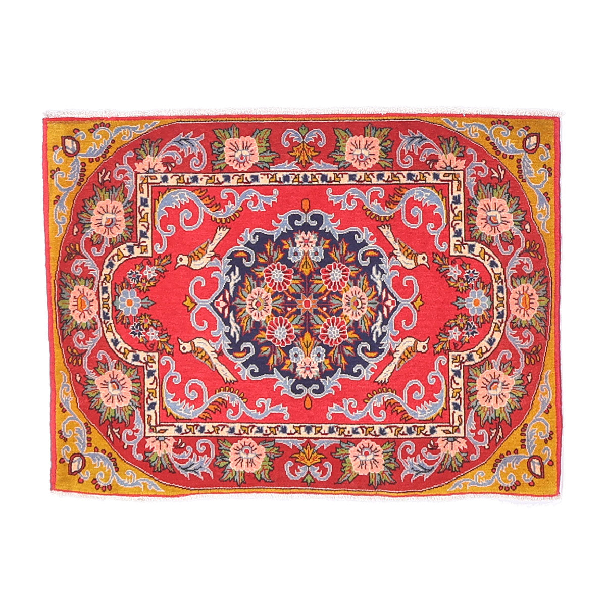 ペルシャ絨毯(イラン産)カーシャーン 94×70cm(FS-70018)