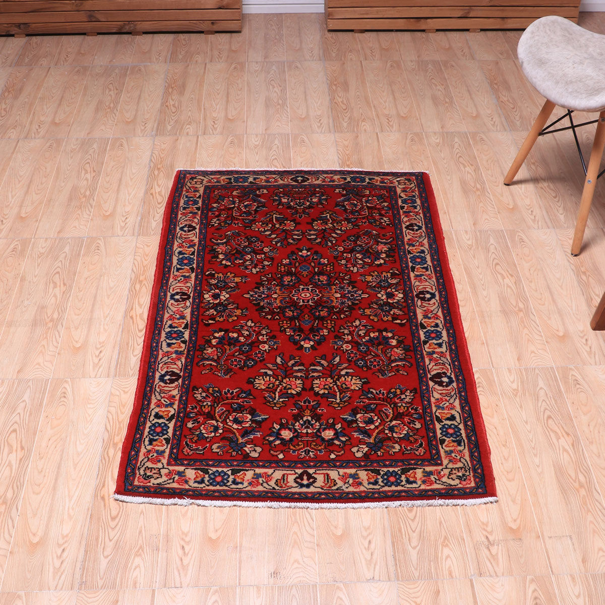 ペルシャ絨毯(イラン産)サルーク 132×79cm(FS-70022)