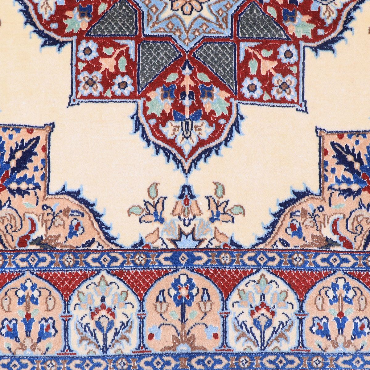 ペルシャ絨毯(イラン産)ナイン 103×99cm(FS-70023)