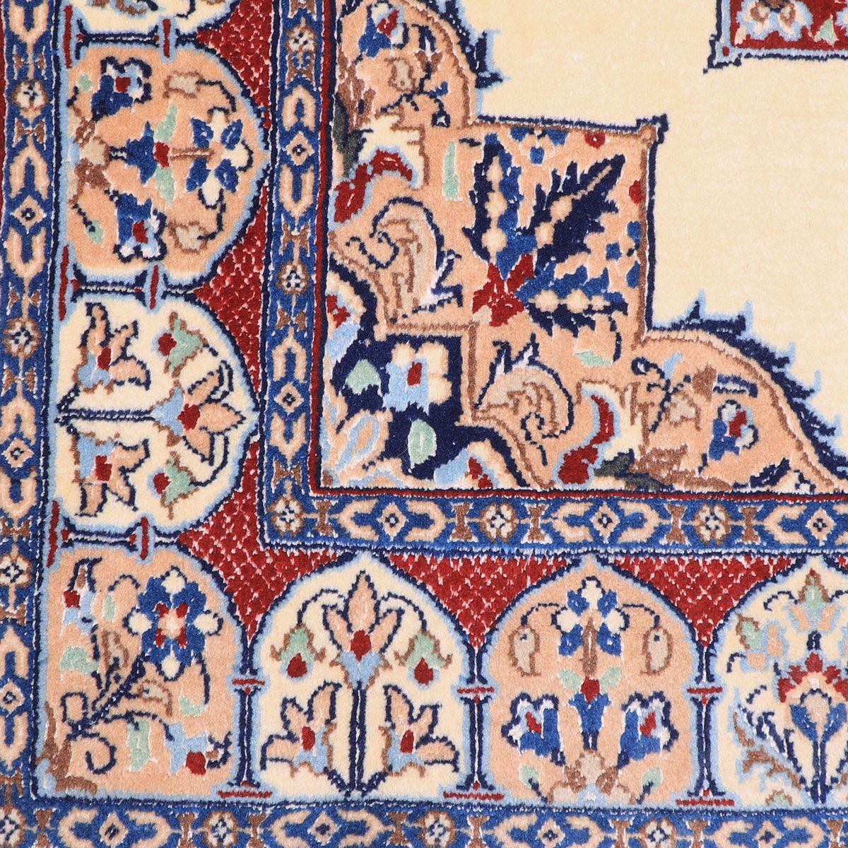 ペルシャ絨毯(イラン産)ナイン 103×99cm(FS-70023)