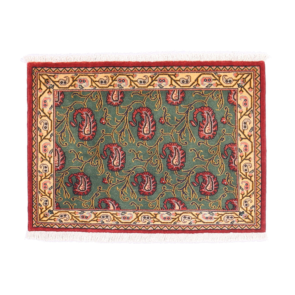 ペルシャ絨毯(イラン産)クム 90×65cm(FS-70024)