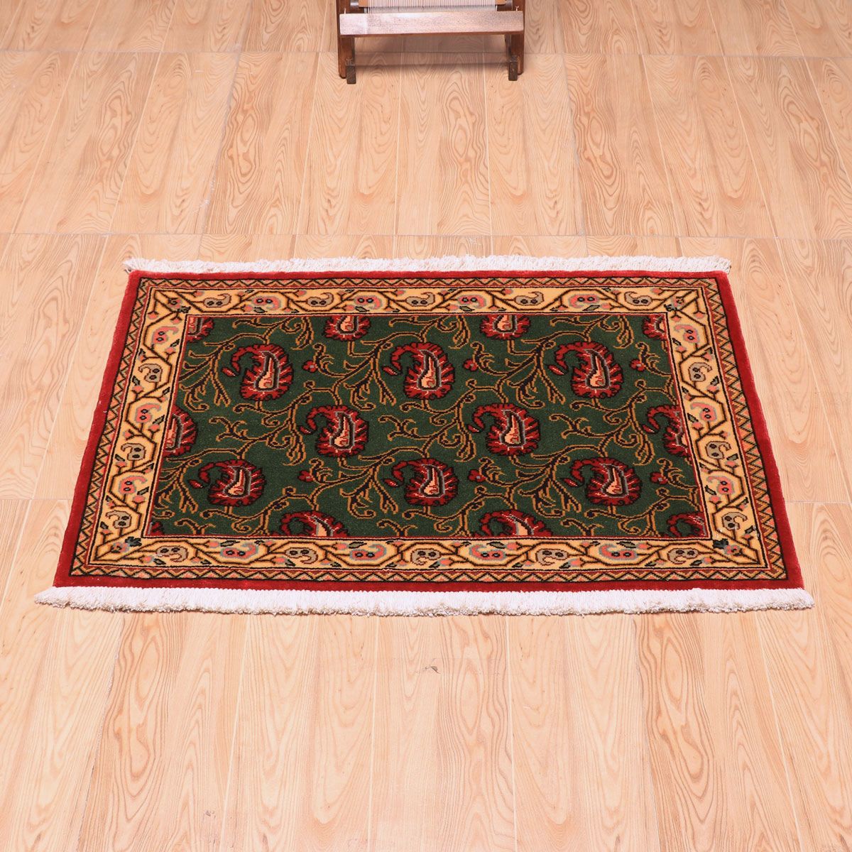 ペルシャ絨毯(イラン産)クム 90×65cm(FS-70024)