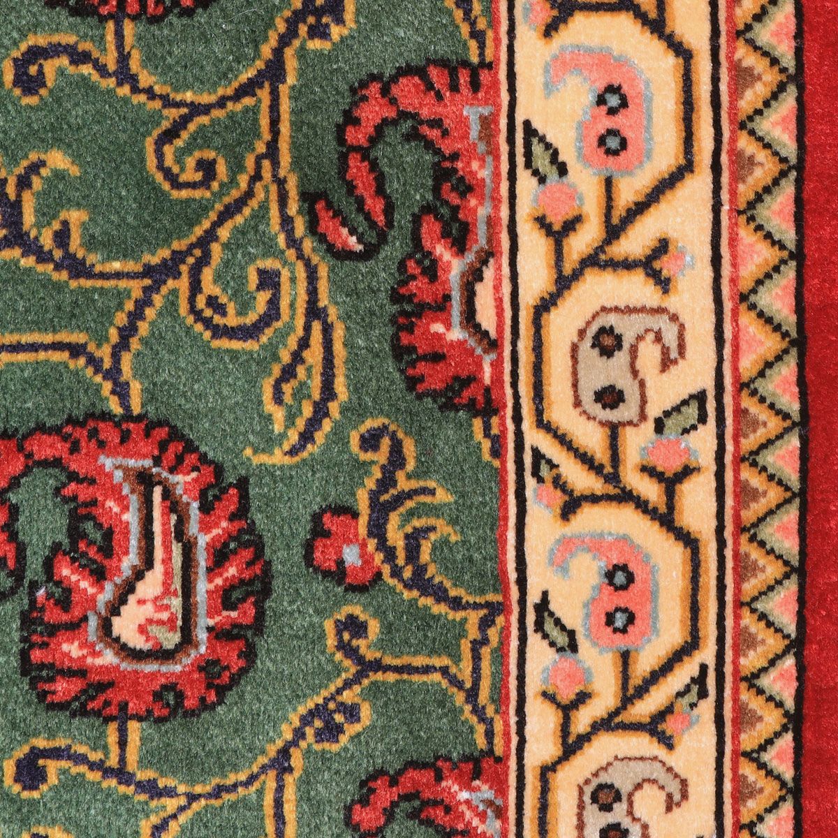ペルシャ絨毯(イラン産)クム 90×65cm(FS-70024)