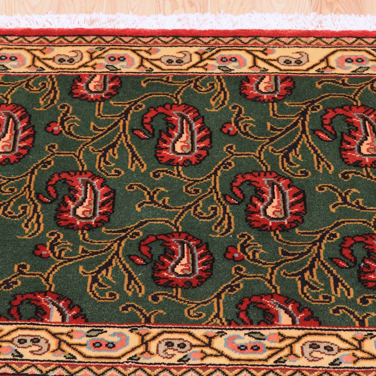 ペルシャ絨毯(イラン産)クム 90×65cm(FS-70024)