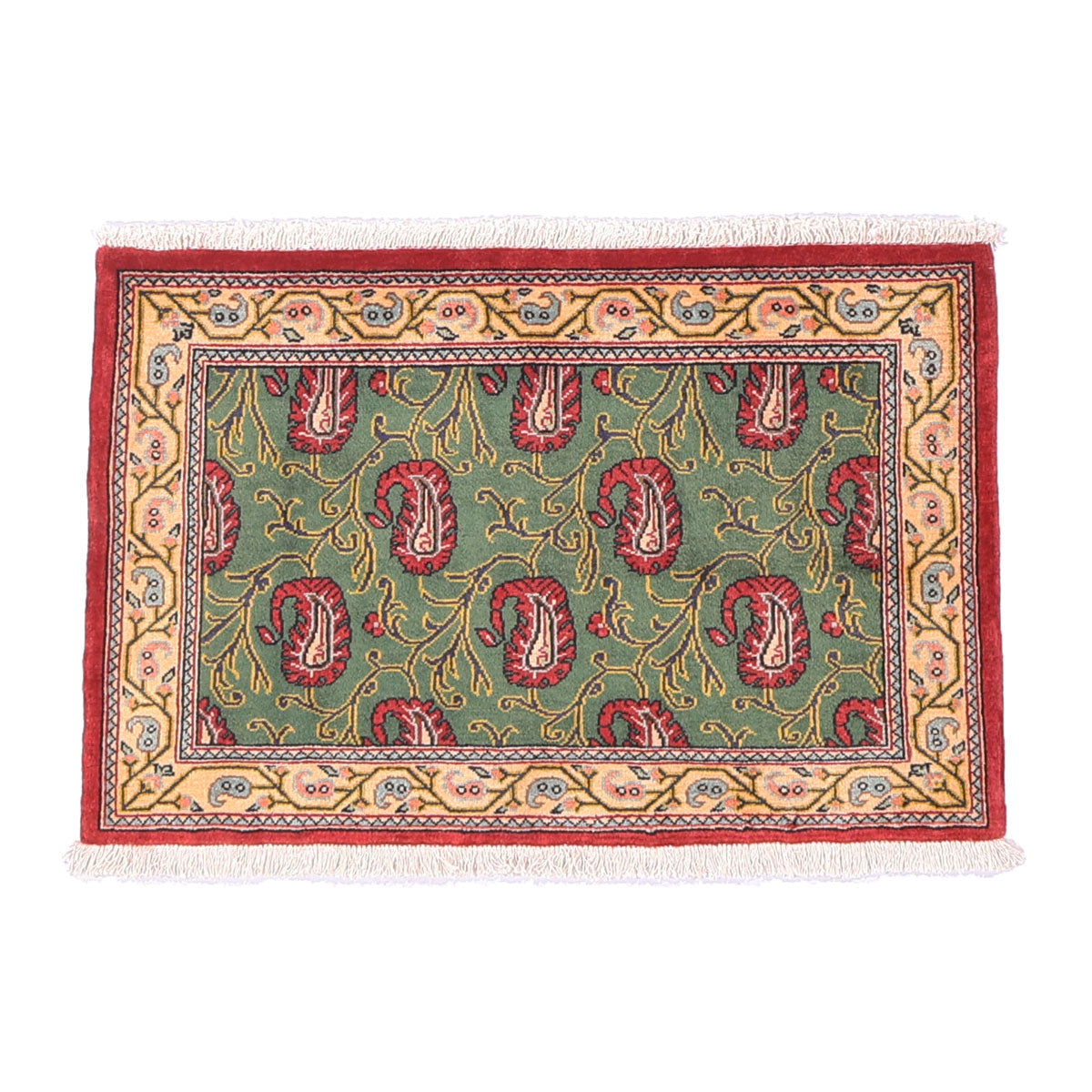 ペルシャ絨毯(イラン産)クム 97×63cm(FS-70025)
