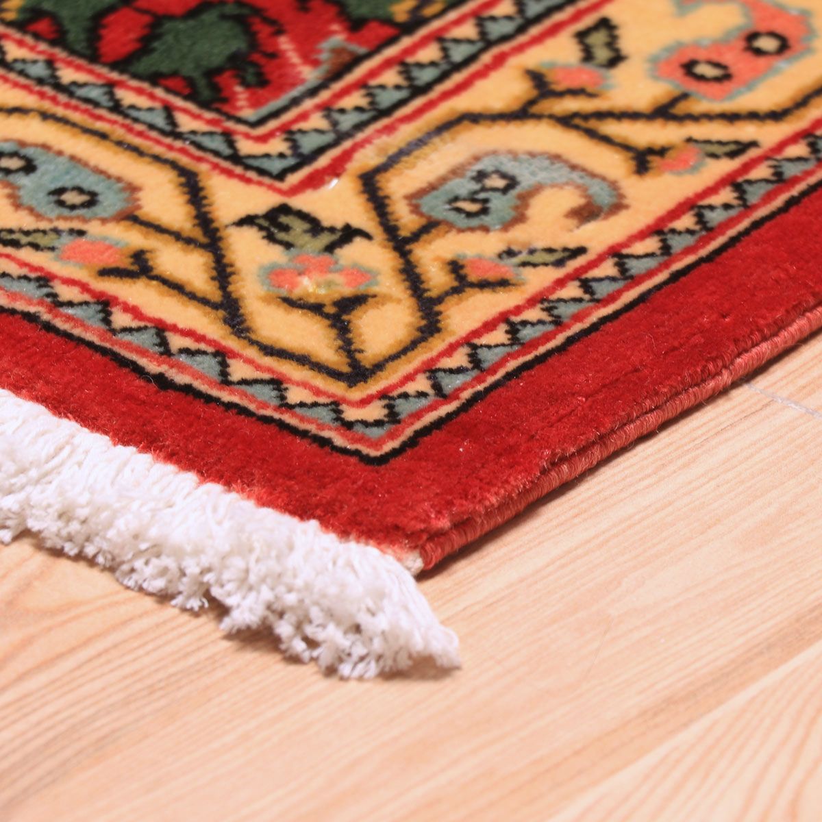 ペルシャ絨毯(イラン産)クム 97×63cm(FS-70025)