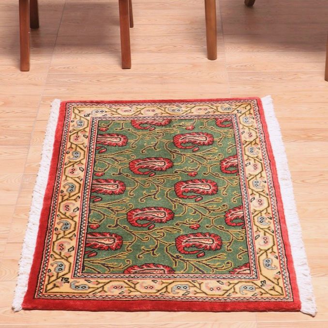 ペルシャ絨毯(イラン産)クム 97×63cm(FS-70025)
