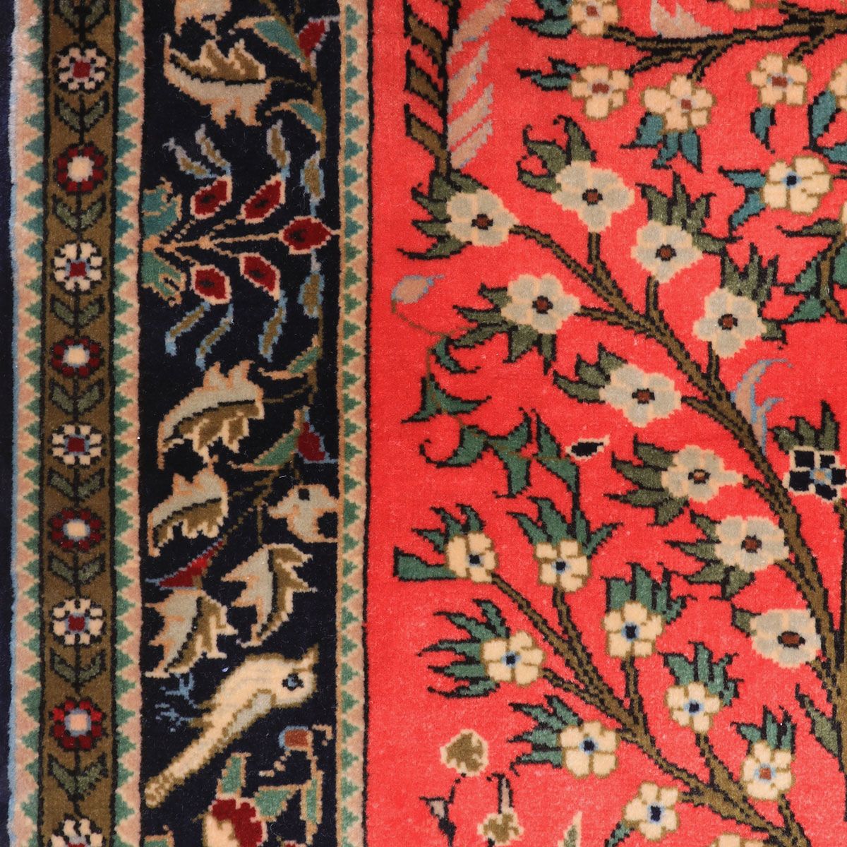 ペルシャ絨毯(イラン産)クム 116×86cm(FS-70026)