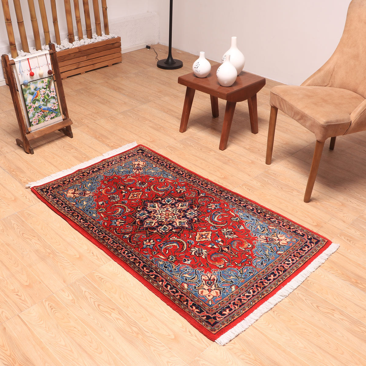 ペルシャ絨毯(イラン産)サルーク 132×77cm(FS-70027)