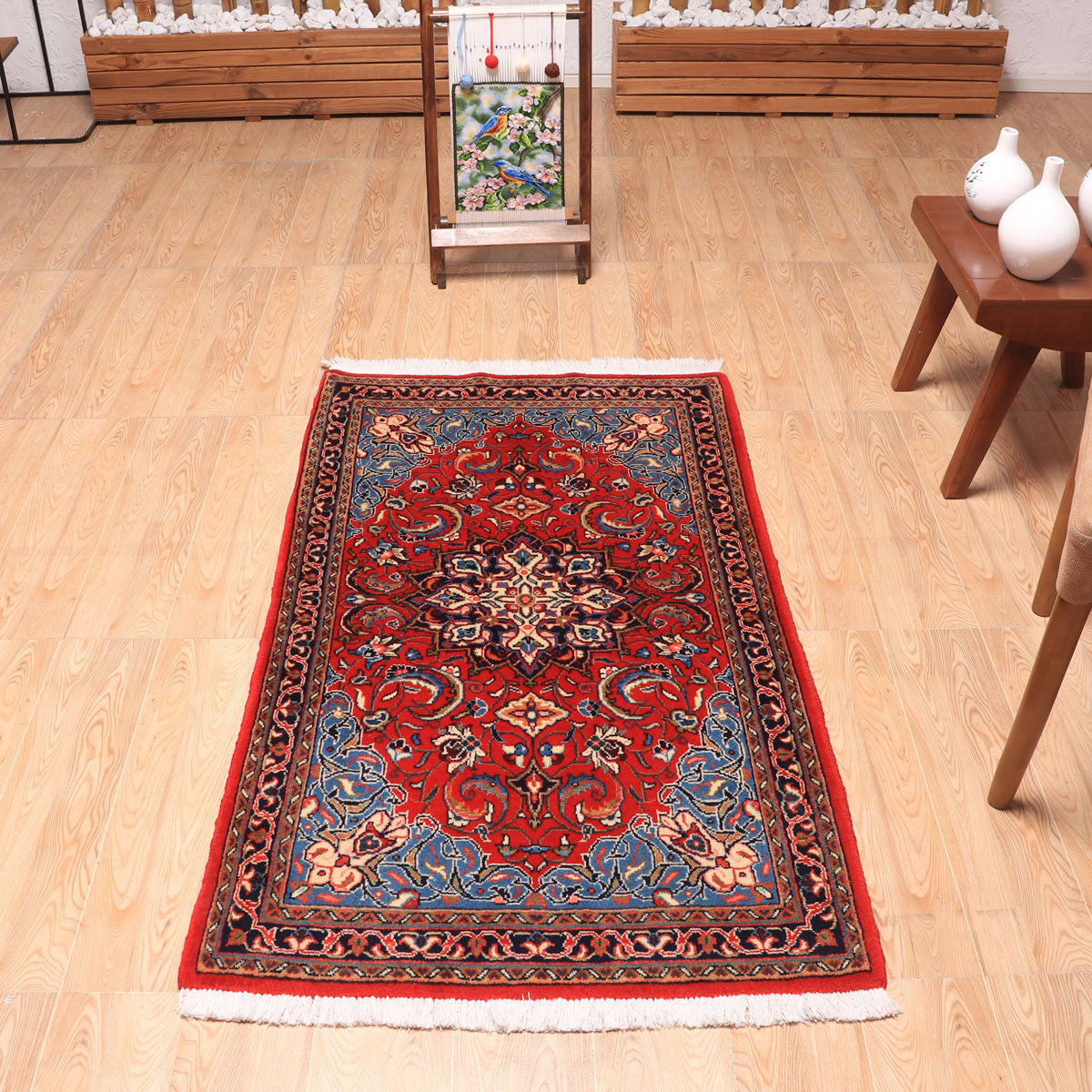 ペルシャ絨毯(イラン産)サルーク 132×77cm(FS-70027)