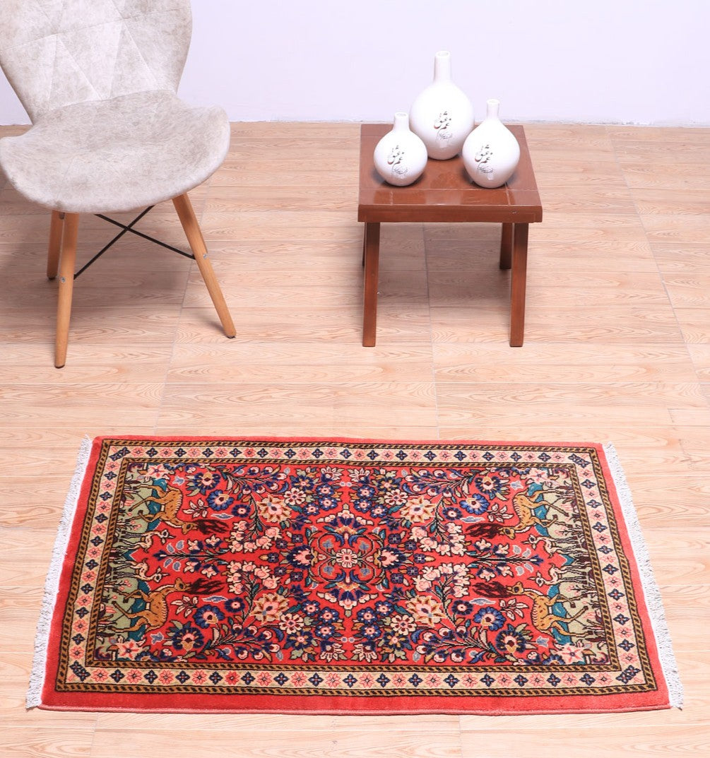 ペルシャ絨毯(イラン産)サルーク 105×67cm(FS-70029)