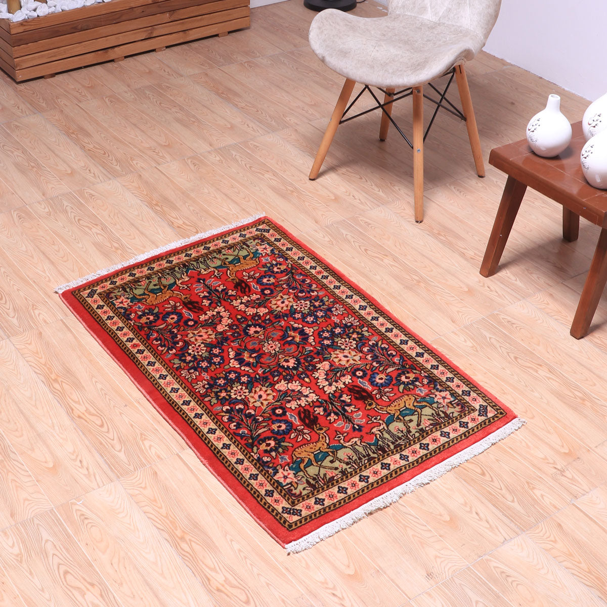ペルシャ絨毯(イラン産)サルーク 105×67cm(FS-70029)