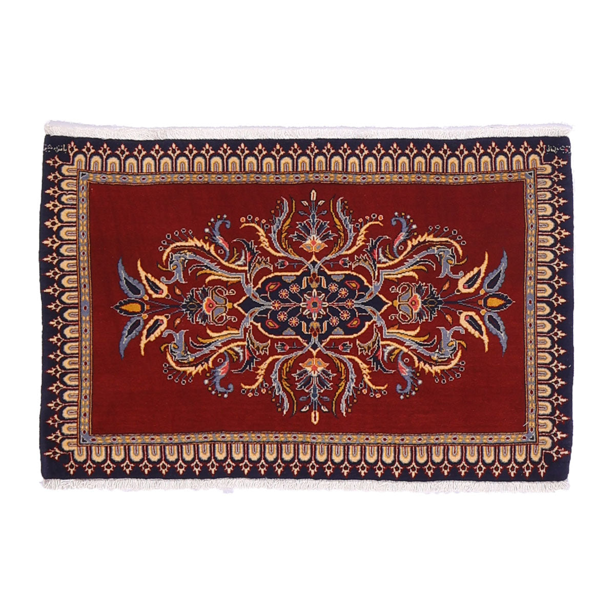 ペルシャ絨毯(イラン産)カーシャーン 101×64cm(FS-70031)