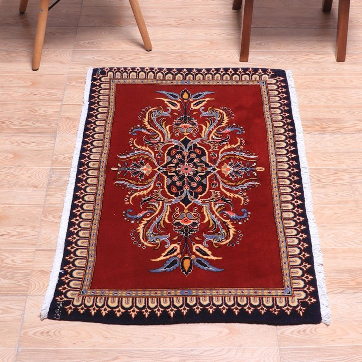 ペルシャ絨毯(イラン産)カーシャーン 101×64cm(FS-70031)