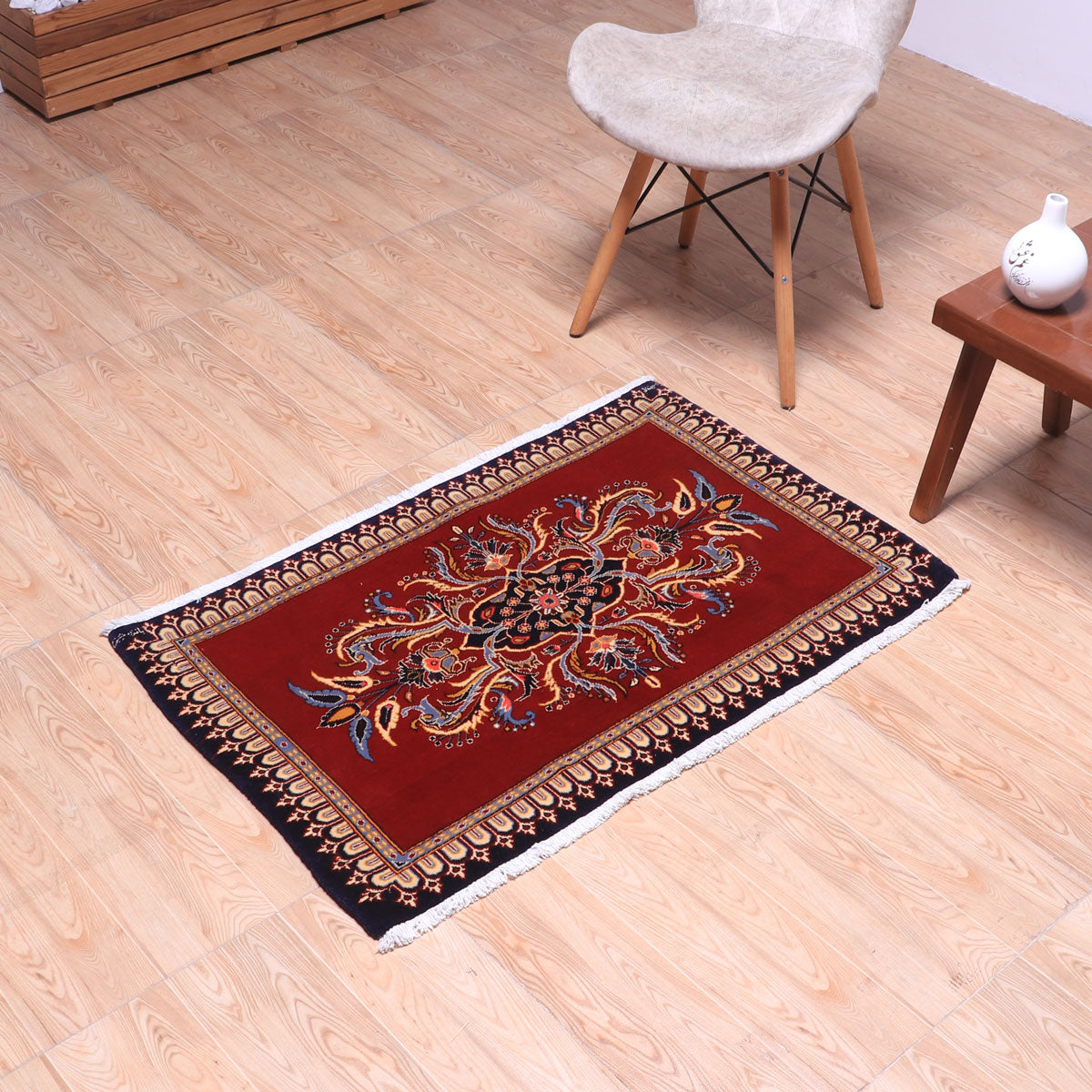 ペルシャ絨毯(イラン産)カーシャーン 101×64cm(FS-70031)