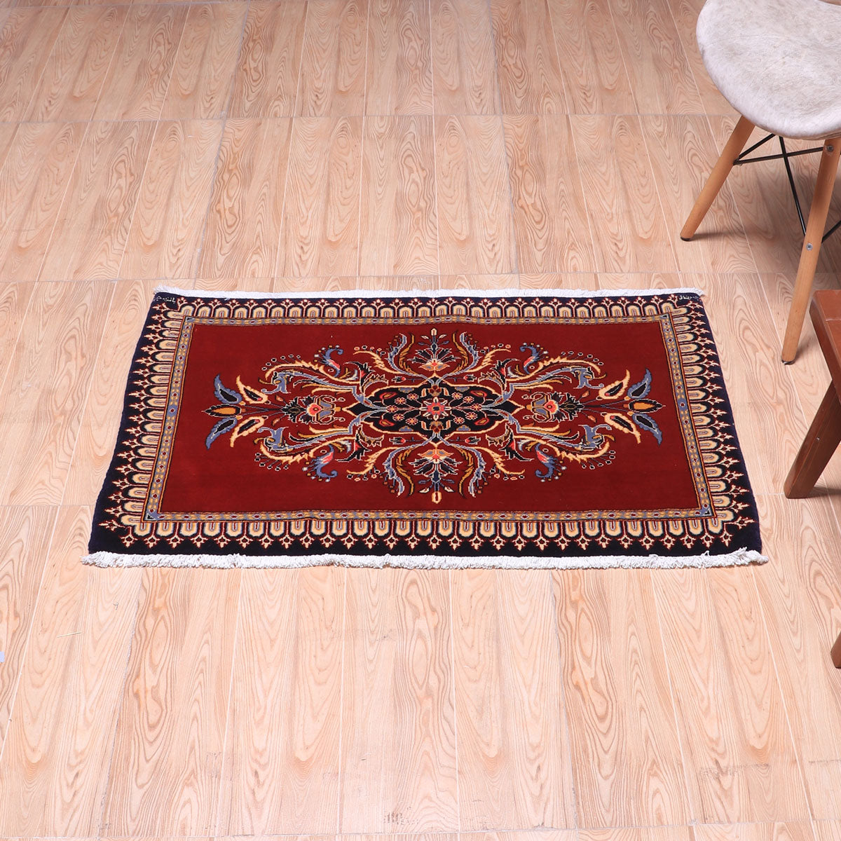 ペルシャ絨毯(イラン産)カーシャーン 101×64cm(FS-70031)