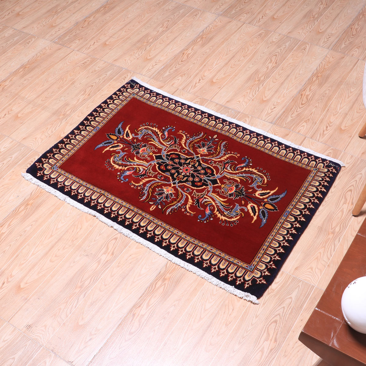 ペルシャ絨毯(イラン産)カーシャーン 101×64cm(FS-70031)