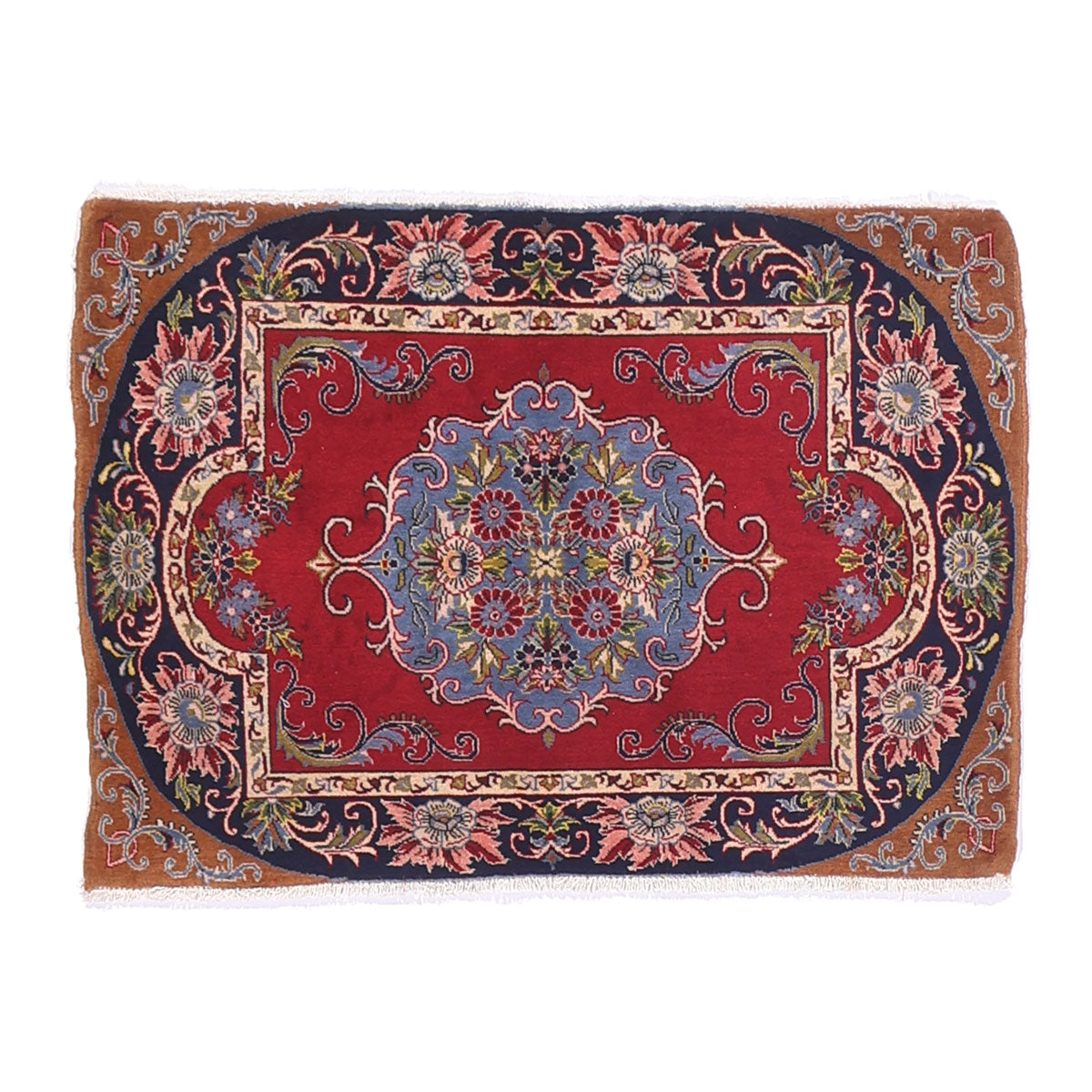 ペルシャ絨毯(イラン産)カーシャーン 90×66cm(FS-70037)