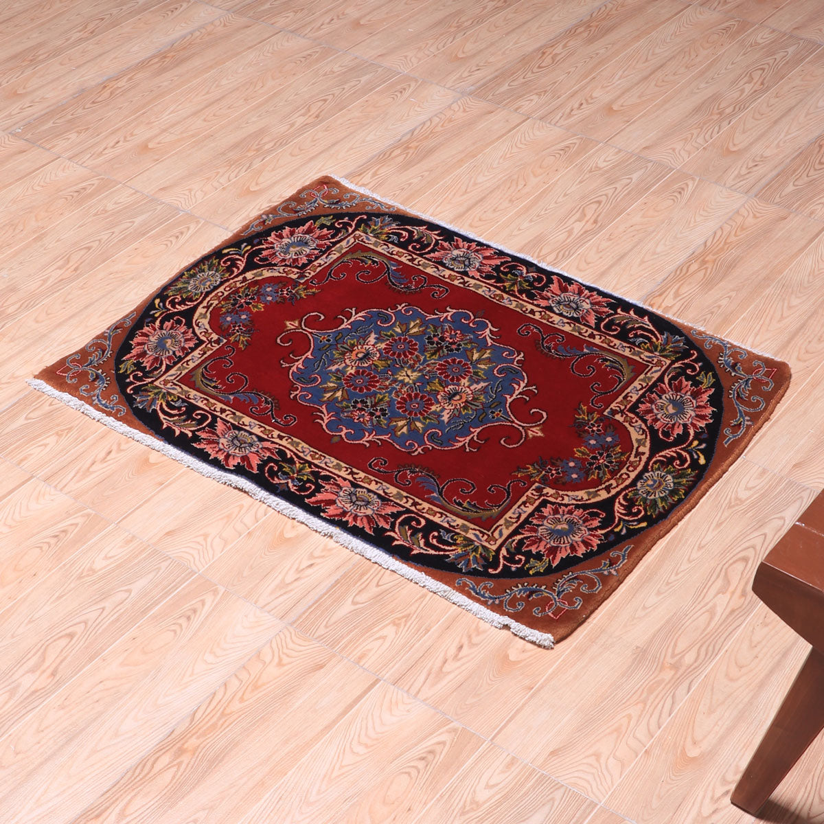 ペルシャ絨毯(イラン産)カーシャーン 90×66cm(FS-70037)