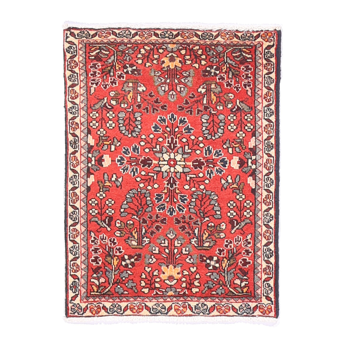 ペルシャ絨毯(イラン産)サルーク 77×57cm(FS-70038)