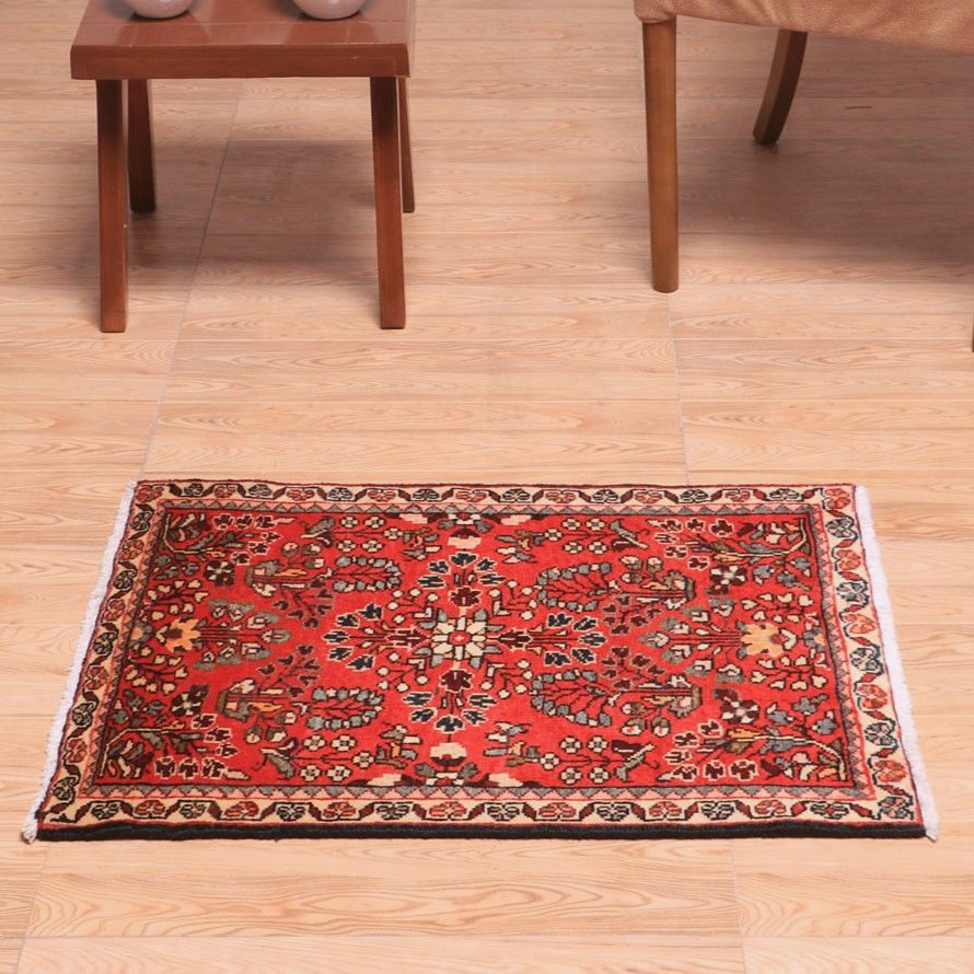 ペルシャ絨毯(イラン産)サルーク 77×57cm(FS-70038)