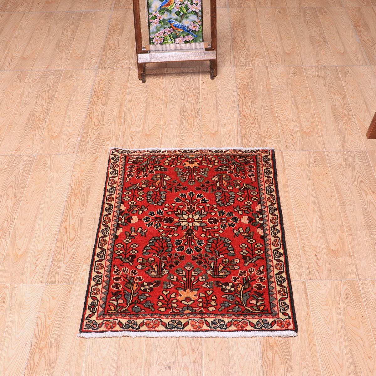 ペルシャ絨毯(イラン産)サルーク 77×57cm(FS-70038)