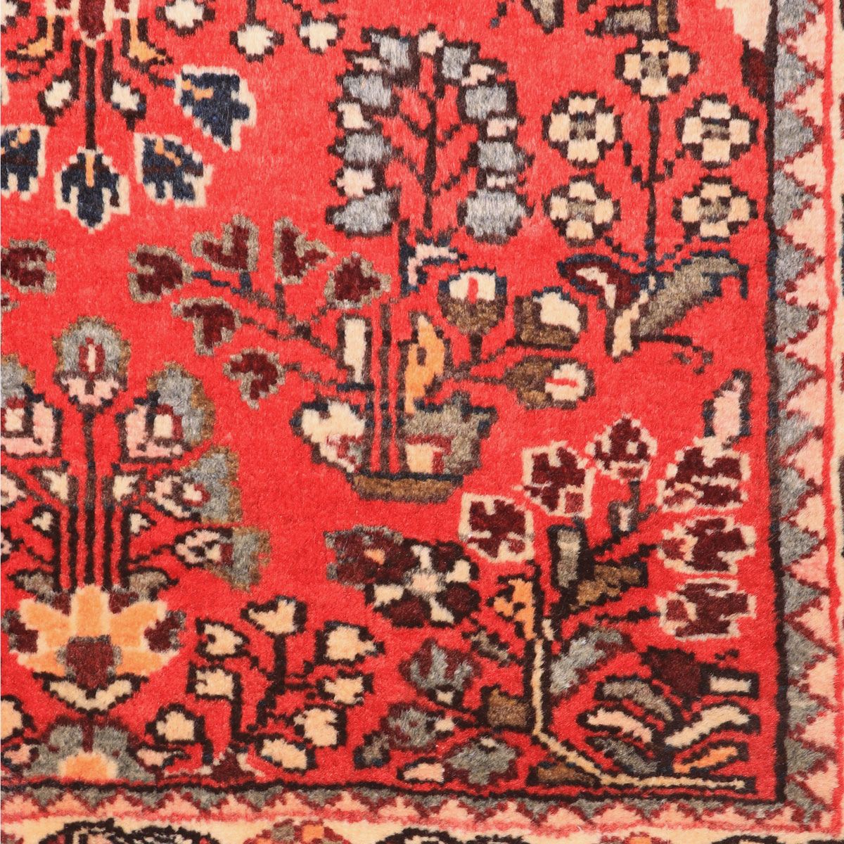 ペルシャ絨毯(イラン産)サルーク 77×57cm(FS-70038)