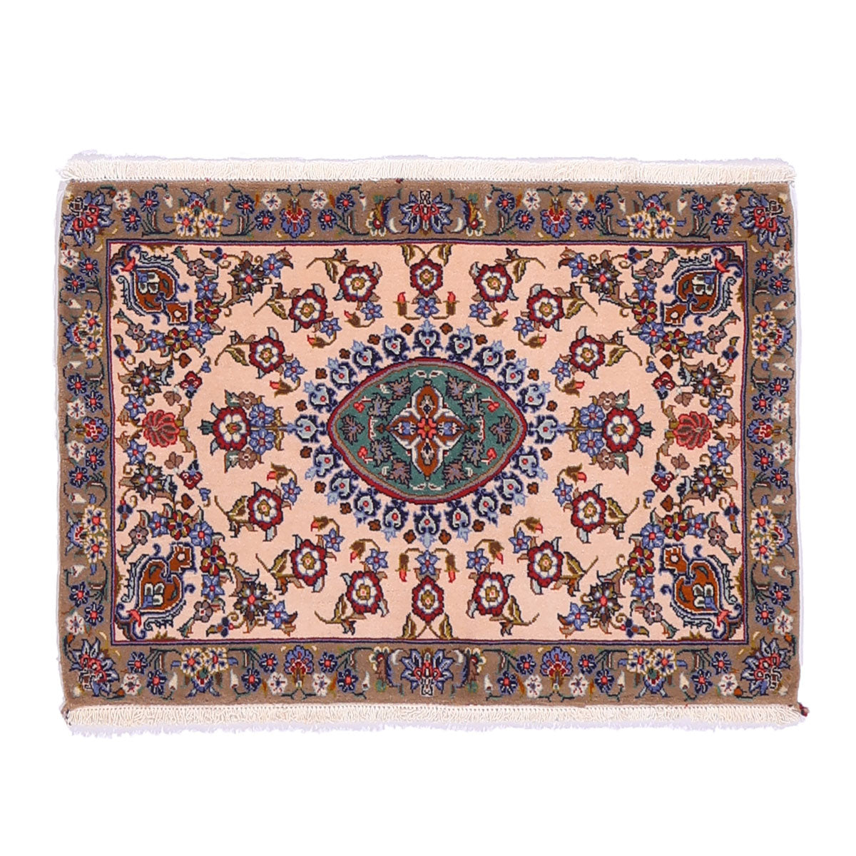 ペルシャ絨毯(イラン産)カーシャーン 100×71cm(FS-70039)