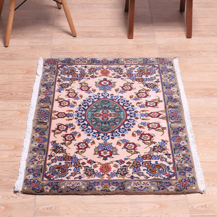 ペルシャ絨毯(イラン産)カーシャーン 100×71cm(FS-70039)