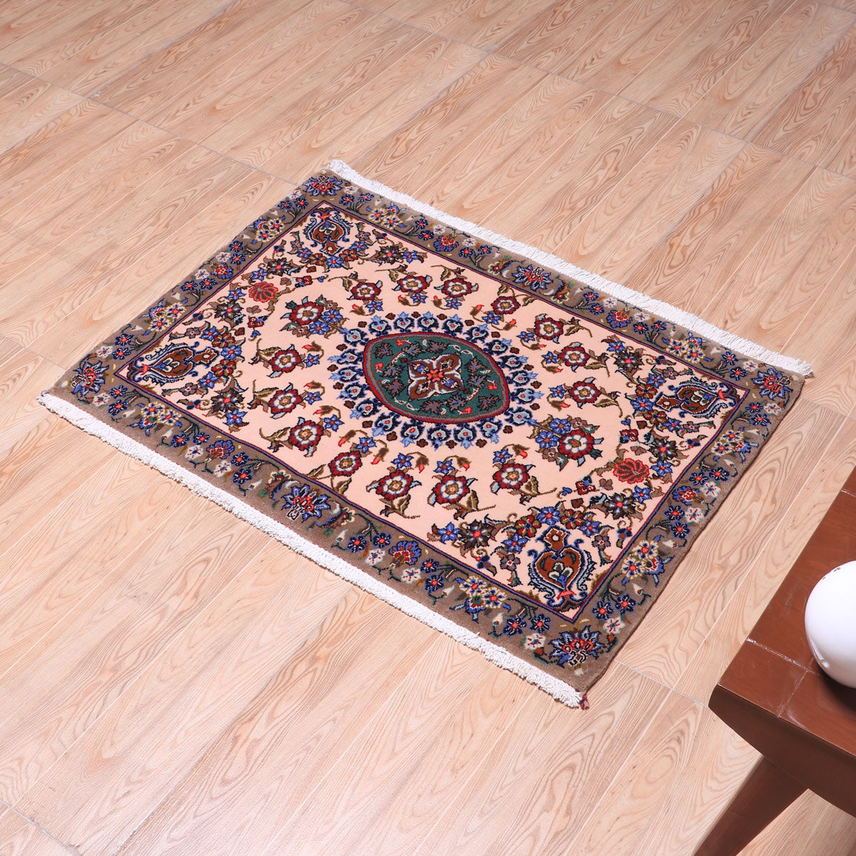 ペルシャ絨毯(イラン産)カーシャーン 100×71cm(FS-70039)