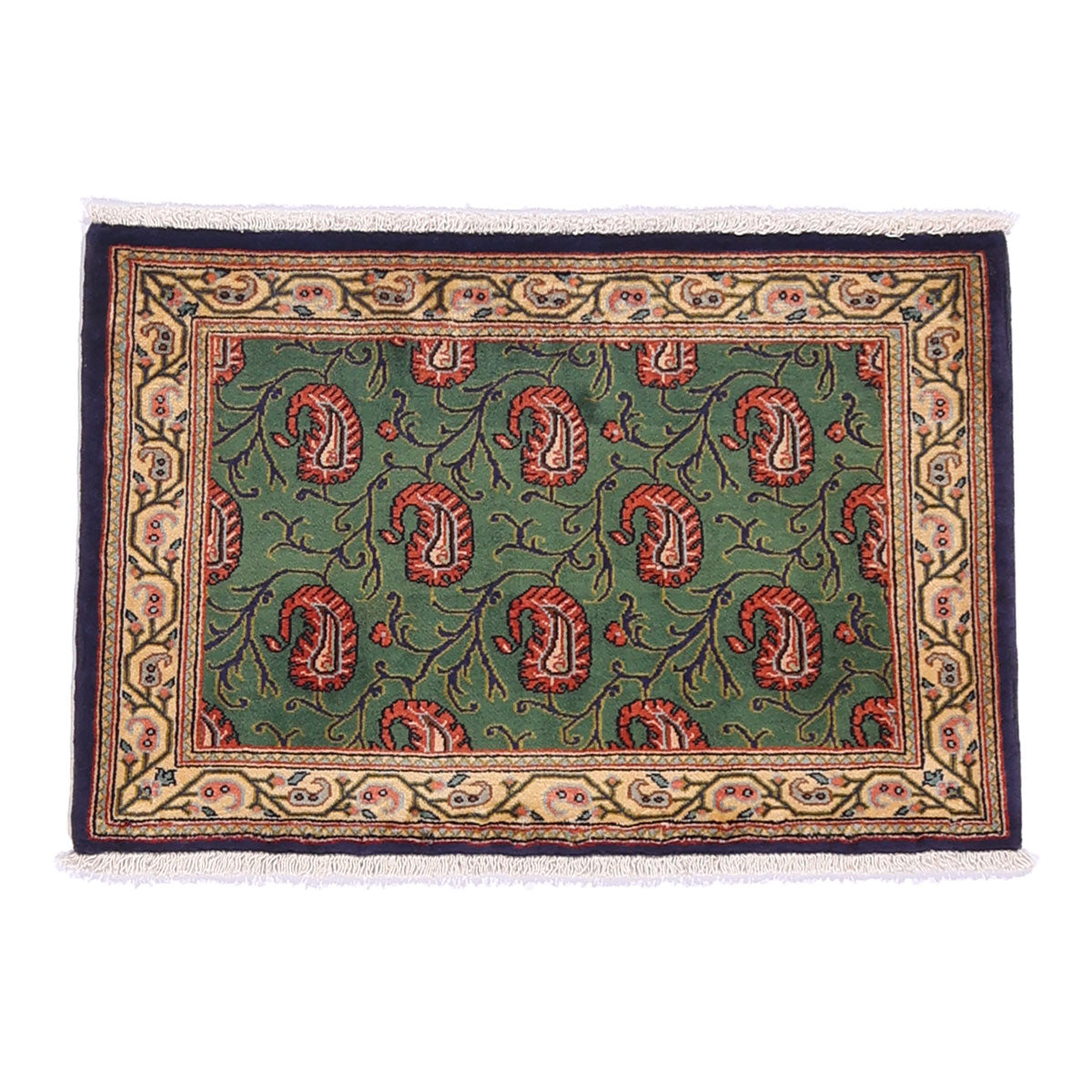 ペルシャ絨毯(イラン産)クム 93×61cm(FS-70040)
