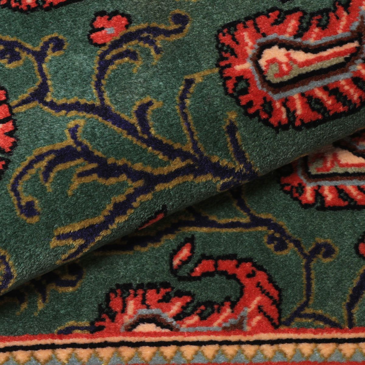 ペルシャ絨毯(イラン産)クム 93×61cm(FS-70040)