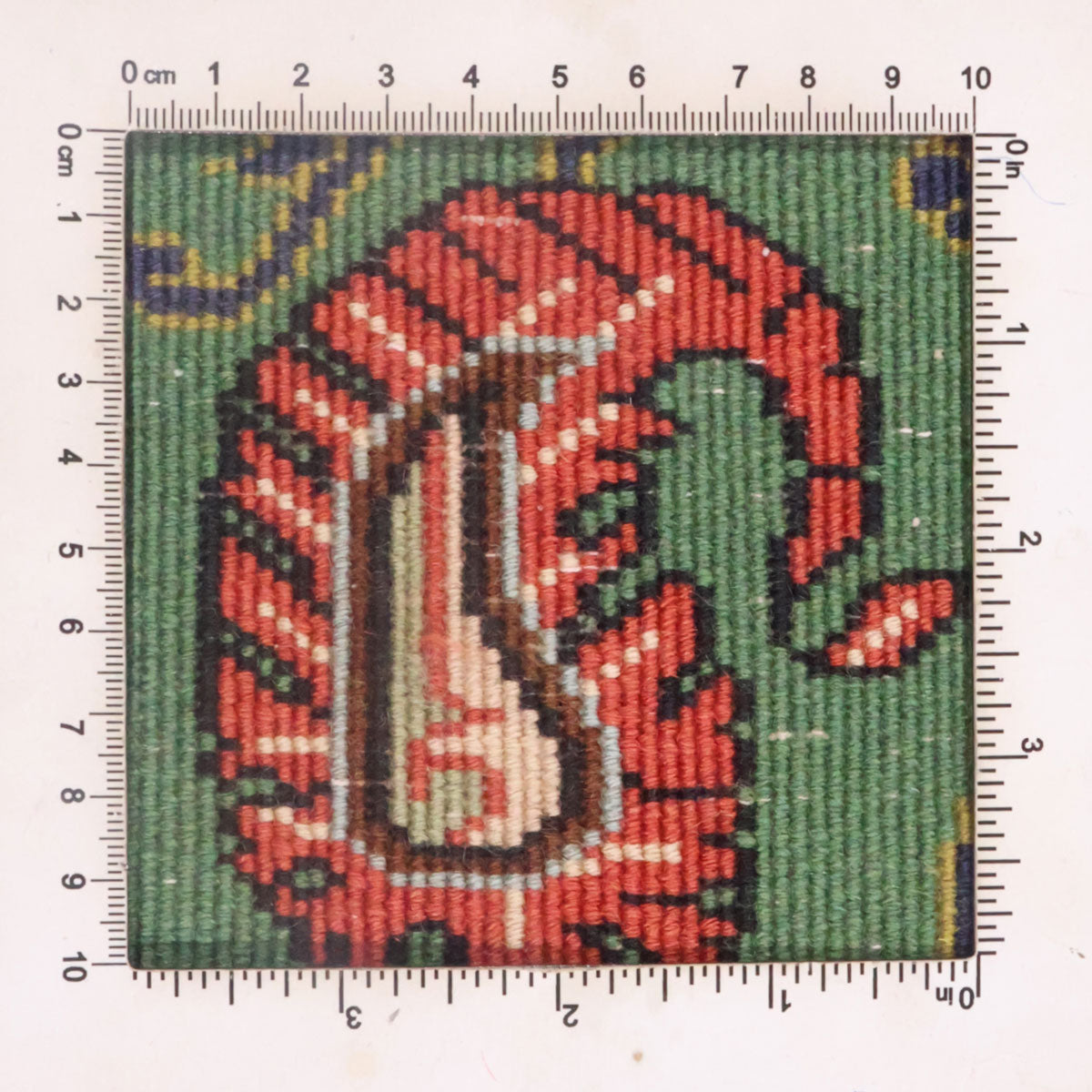 ペルシャ絨毯(イラン産)クム 93×61cm(FS-70040)