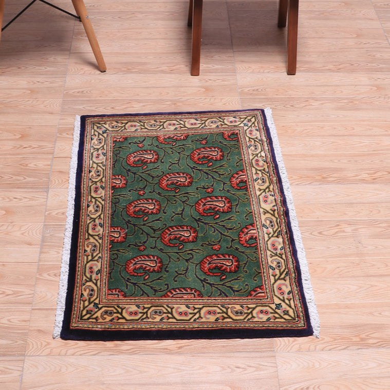 ペルシャ絨毯(イラン産)クム 93×61cm(FS-70040)