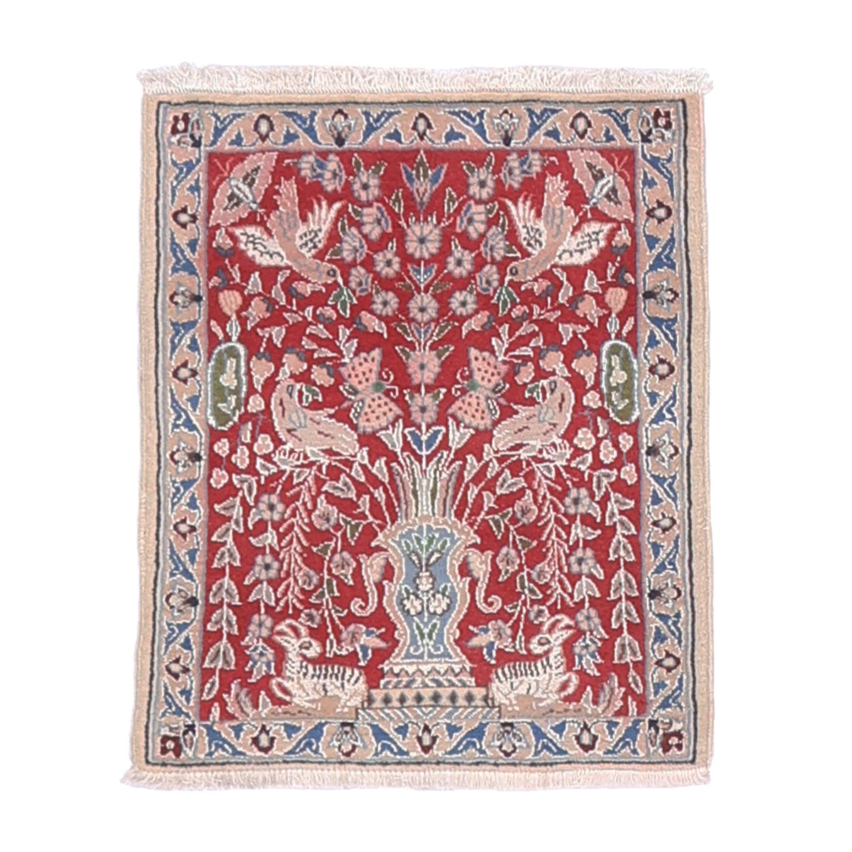 ペルシャ絨毯(イラン産)ナイン 56×47cm(FS-70042)